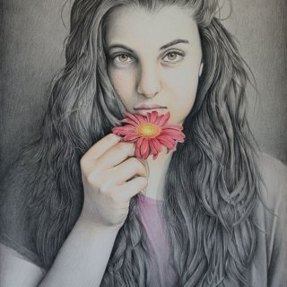 "Glow" Paper Artwork: "Glow" - 50 x 80 cm - Pastels on paper