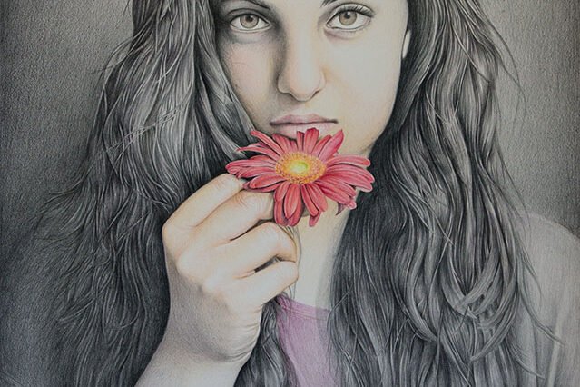 Paper Artwork: "Glow" - 50 x 80 cm - Pastels on paper