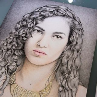 "Portrait" Paper Artwork: "Portrait" - 40 x 60 cm - Pastels on paper