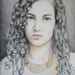 "Portrait" - 2 Paper Artwork: "Portrait" - 40 x 60 cm - Pastels on paper - 2