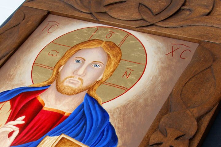 Byzantine icon of Christ Pantocrator.