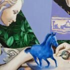 "Blue Horse" - 80 x 50 cm - Oil paint on canvas