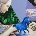 "Blue Horse" - 80 x 50 cm - Oil paint on canvas